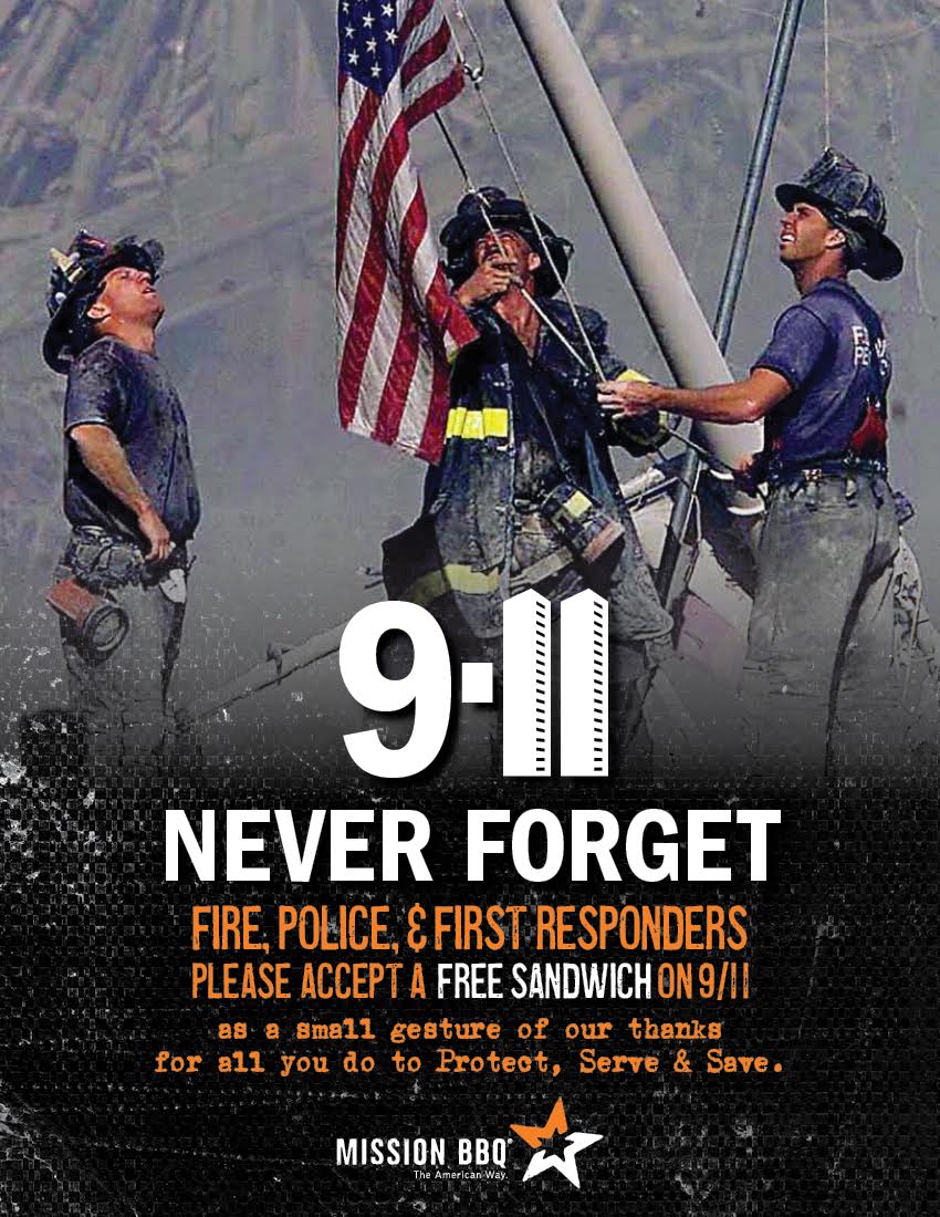 9/11 Never Forget - Free Sandwich